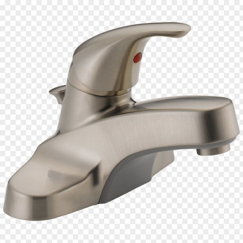 Sink Tap Brushed Metal Bathroom Delta Faucet Company PNG