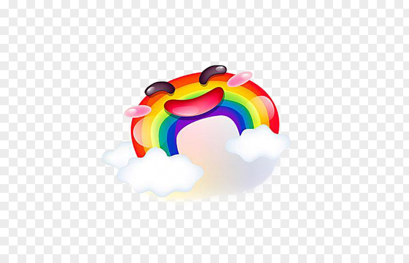 Smiling Rainbow Icon PNG