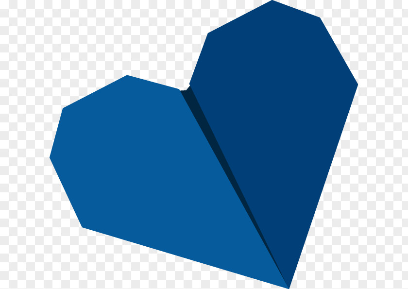 Blue Heart Paper Icon PNG