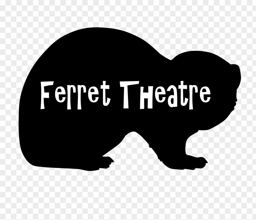 Ferret Icon Logo Carnivora Brand White Font PNG