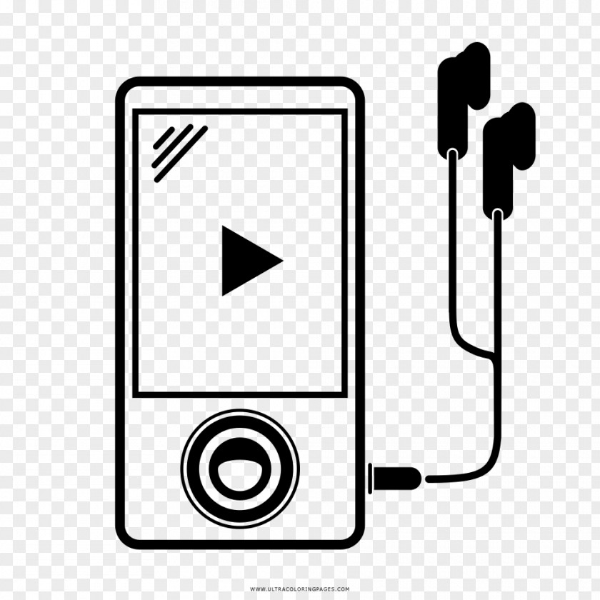 Painting Drawing Walkman MP3 Player Coloring Book PNG