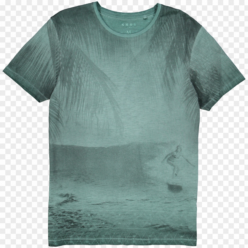 T-shirt Sleeve Teal Neck PNG
