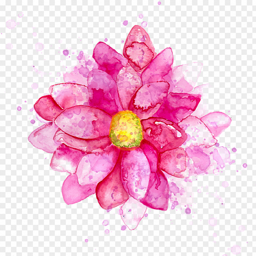 Water-color Ink Flowers Flower Watercolor Painting Drawing PNG