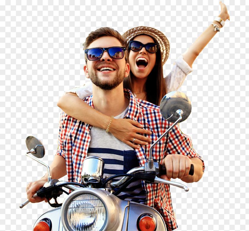 Couple Motorcycle Travel Hotel Vacation Honeymoon Resort PNG