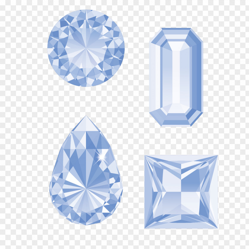 Vector Crystal Jewelry Material Jewellery Sapphire Designer PNG