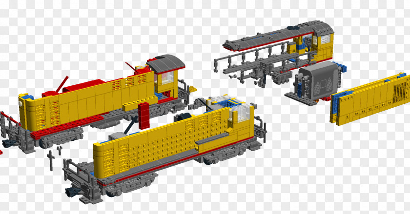 Diesel Locomotive Train Freight Transport LEGO Engineering PNG