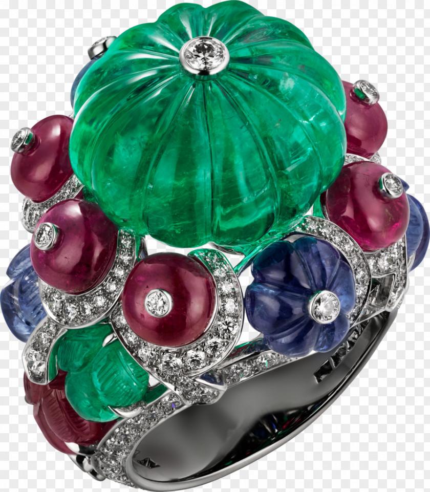 Emerald Sapphire Ruby Jewellery Cartier PNG