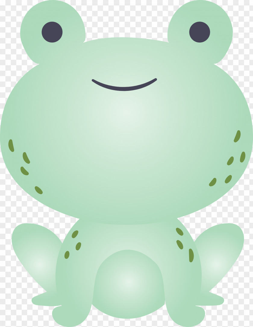 Green Frog Animal Figure PNG