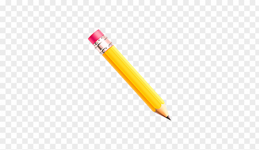 Office Instrument Stationery Pen Supplies Pencil Writing Accessory Yellow PNG