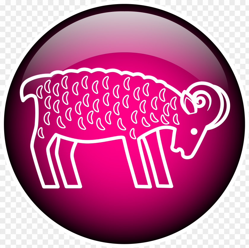 Purple Lines Aries Icon PNG