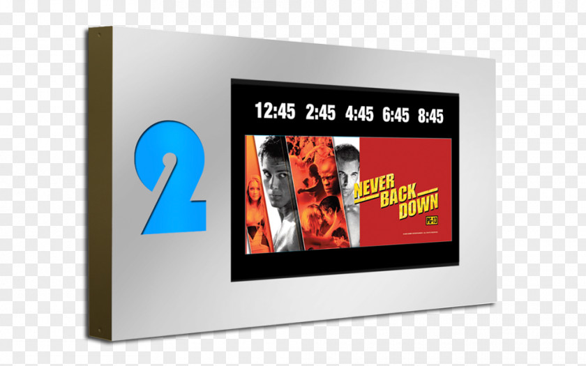Theater Marquee Never Back Down Belgian Cuisine Display Device Multimedia Advertising PNG
