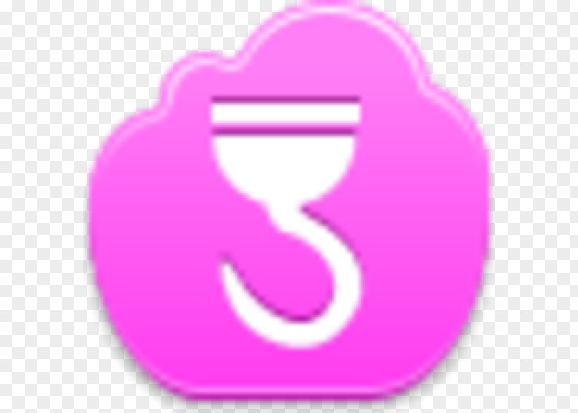 Design Number Pink M PNG