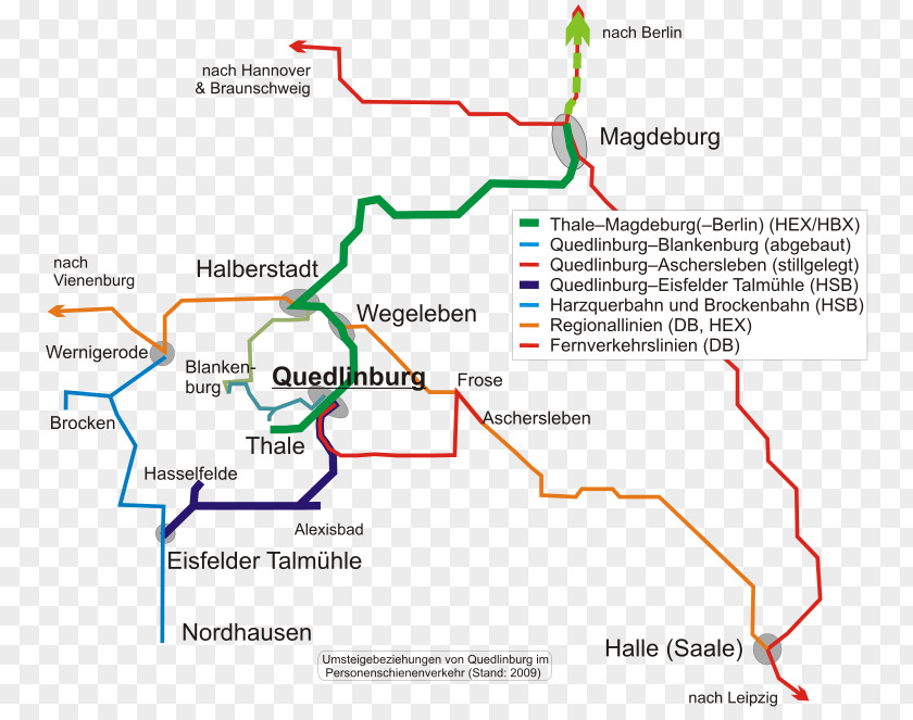 Map Quedlinburg Station Berlin Halberstadt Train PNG