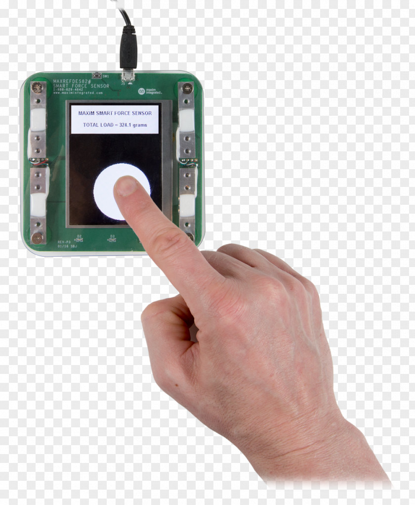 Maxim Integrated Force-sensing Resistor Reference Design Sensor Wiring Diagram PNG