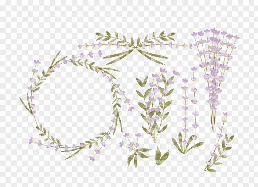 Purple Lavender Pattern Flower Euclidean Vector Watercolor Painting Logo PNG