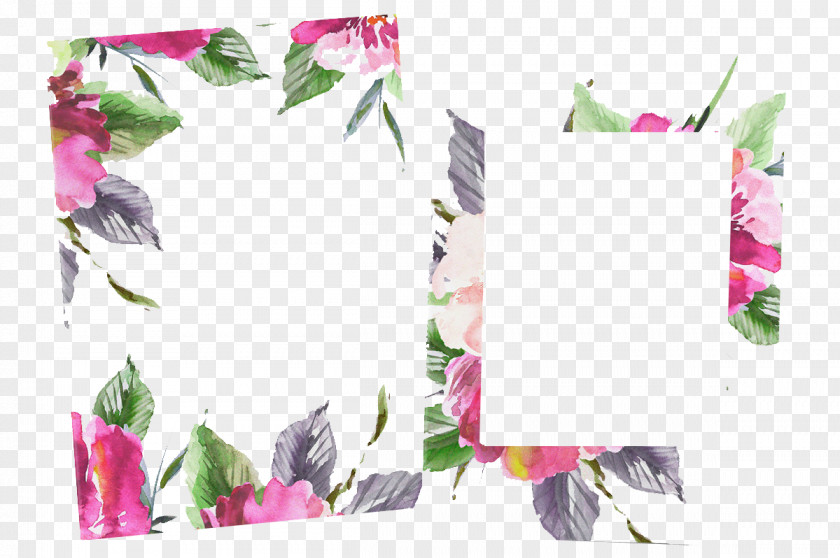 Hand-painted Floral Border Typeface Swash Font PNG