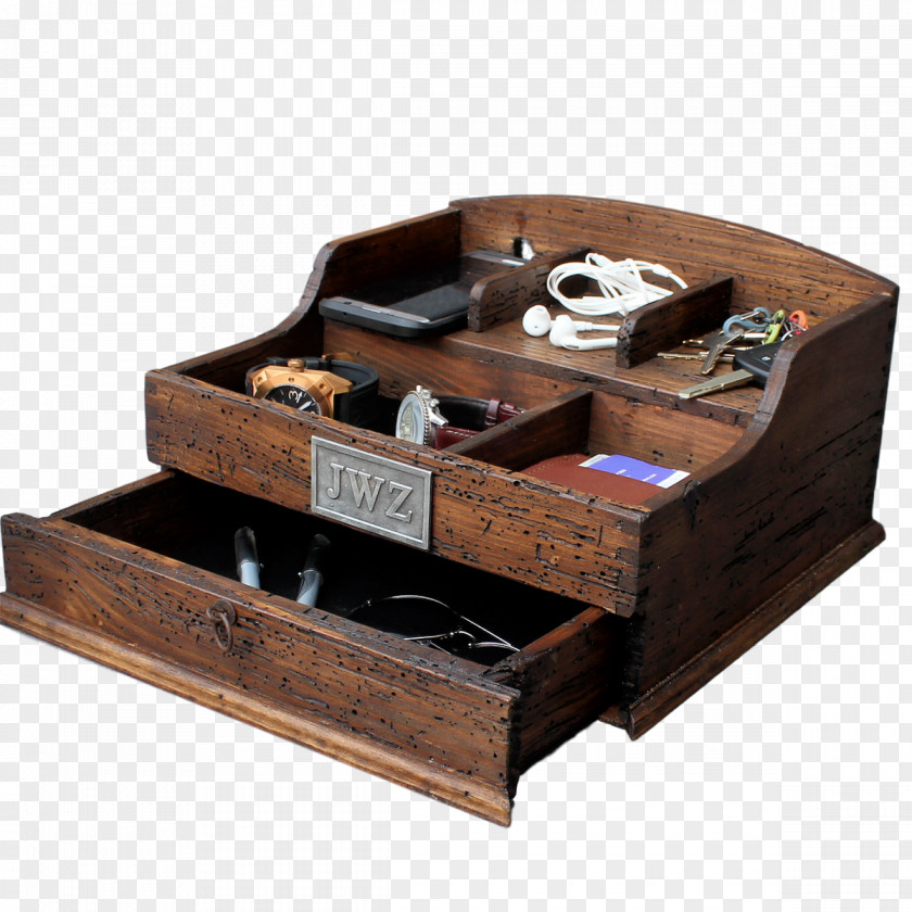 Wooden Box Valet Wood Desk Casket PNG