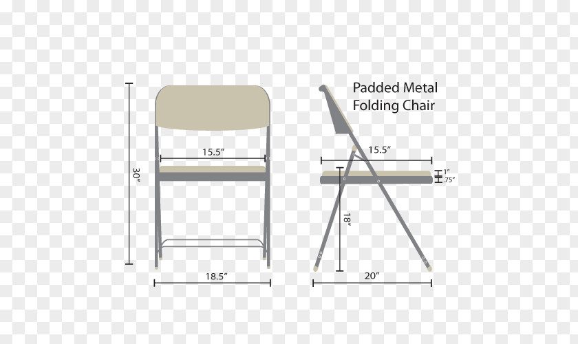Blue Metal Chair Line Angle PNG