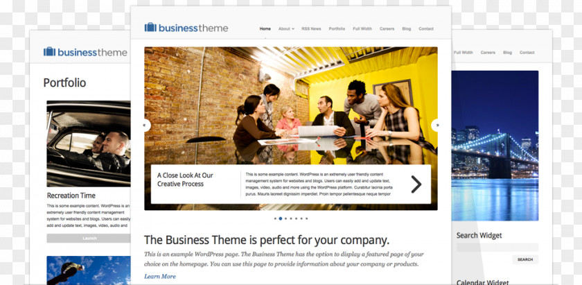 Business Theme Responsive Web Design WordPress Content Management System Website PNG