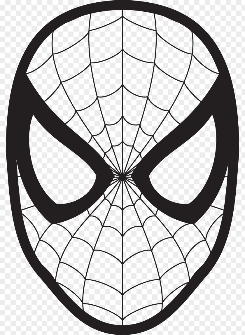 Spider-Man Mask Cliparts Drawing Face Coloring Book Clip Art PNG