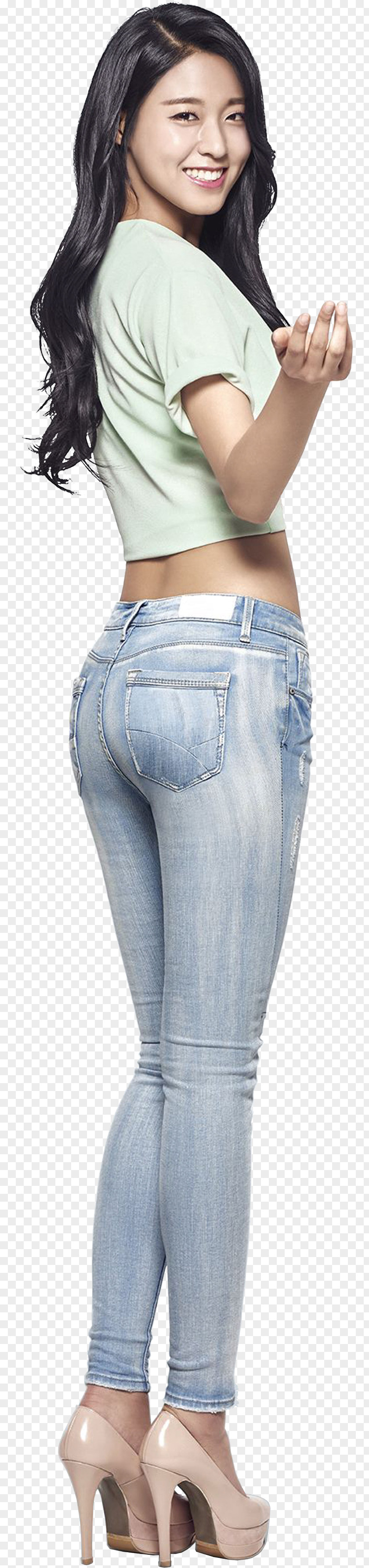 Jeans Seolhyun Slim-fit Pants Female Denim PNG