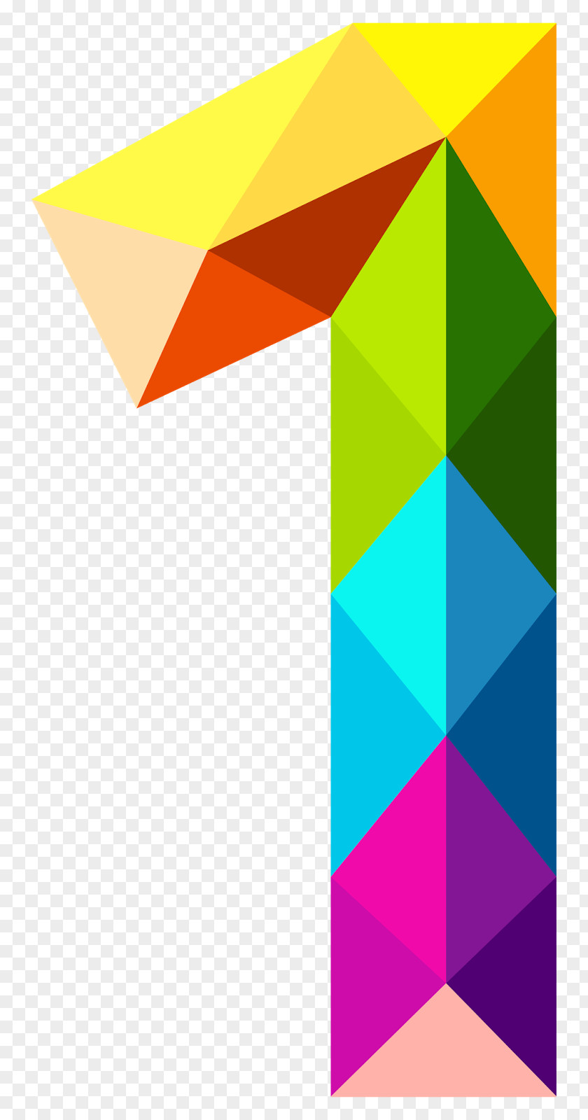 Number One Triangle Clip Art PNG