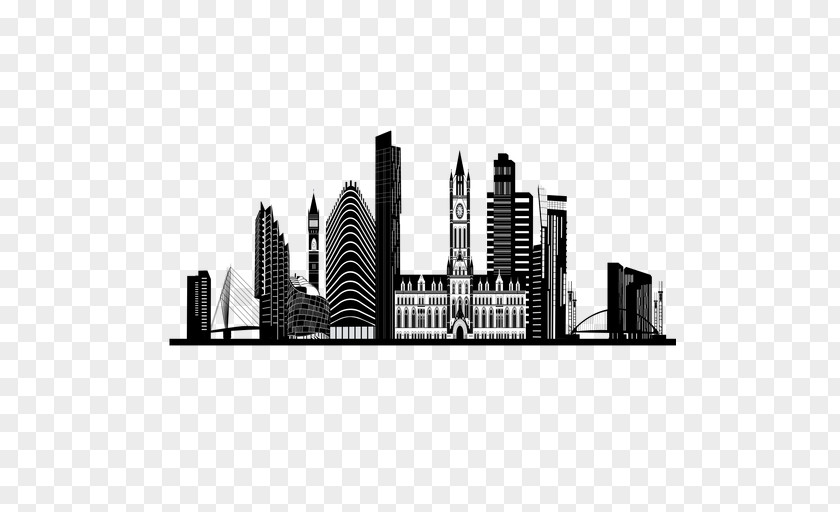 Silhouette Skyline Cityscape Vexel PNG