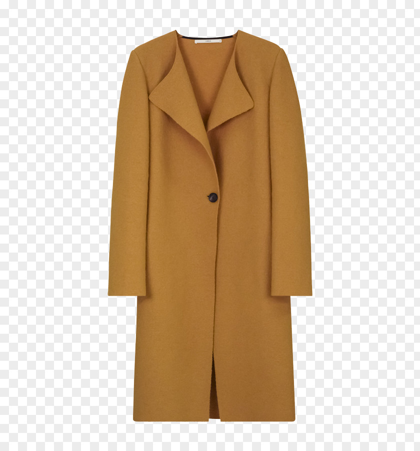 Button Overcoat Trench Coat Fashion Woolen PNG