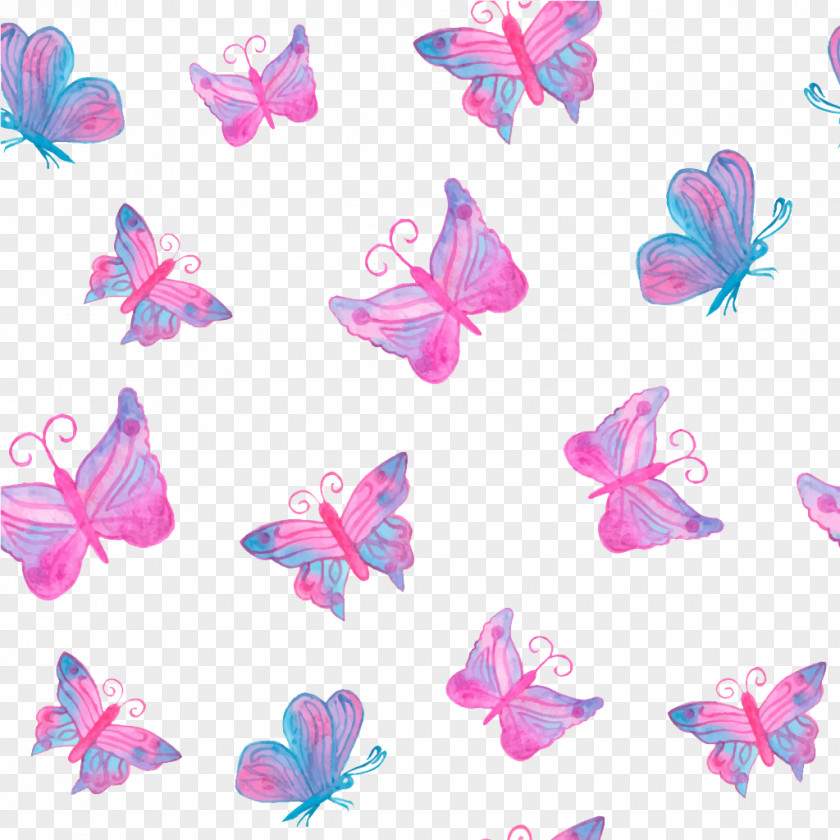 Drawing Butterfly Tile Watercolor Painting Clip Art PNG