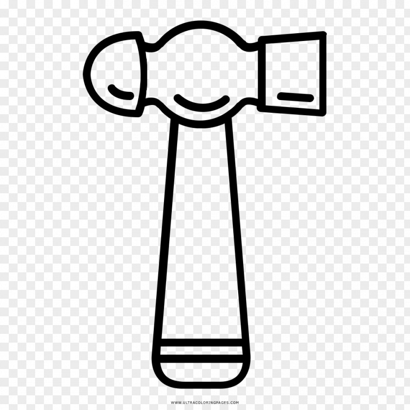 Hammer Drawing Coloring Book Line Art PNG