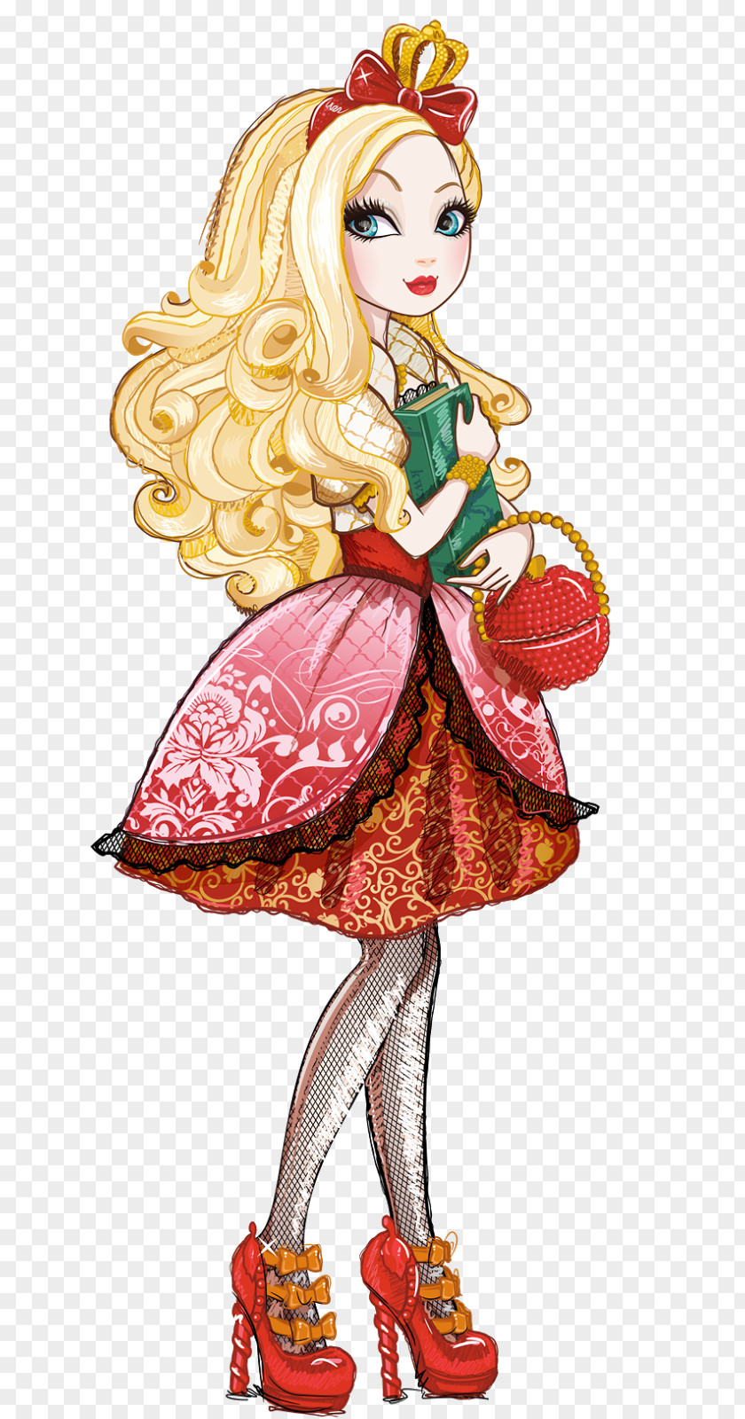 Queen Ever After High Snow White Apple Doll PNG