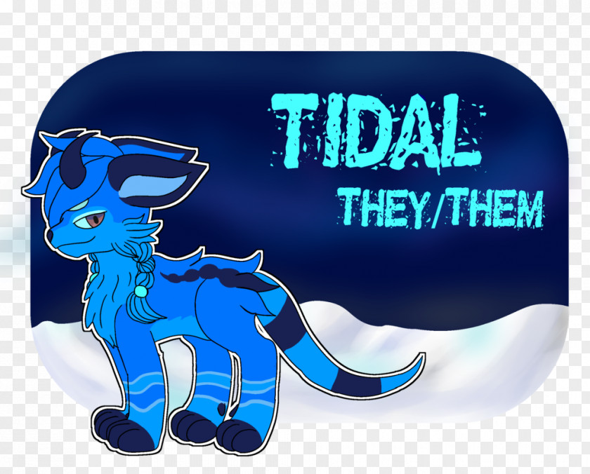 Tidal Electric Blue Cobalt Horse Font PNG