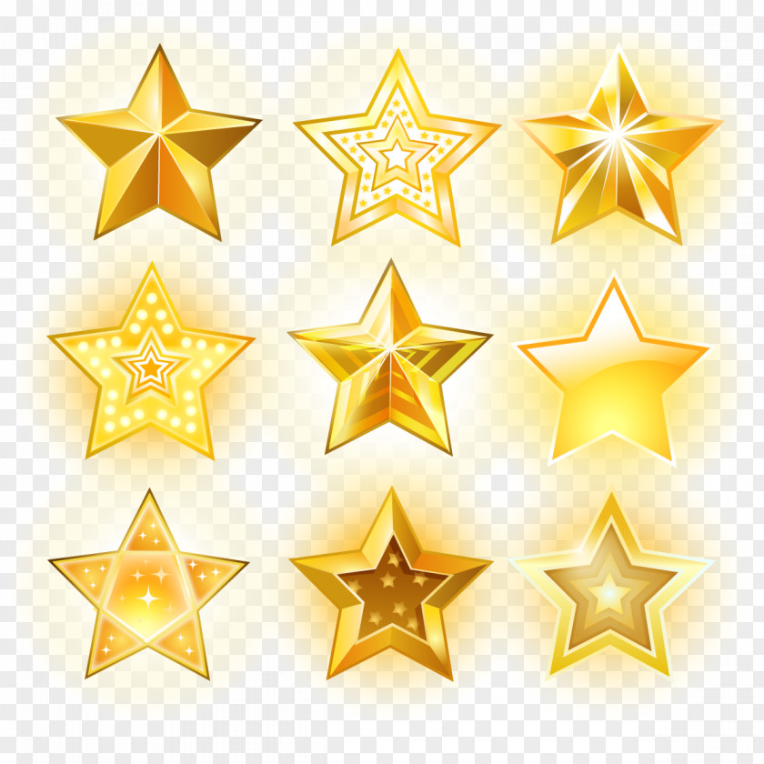 Vector Glowing Star Euclidean Icon PNG