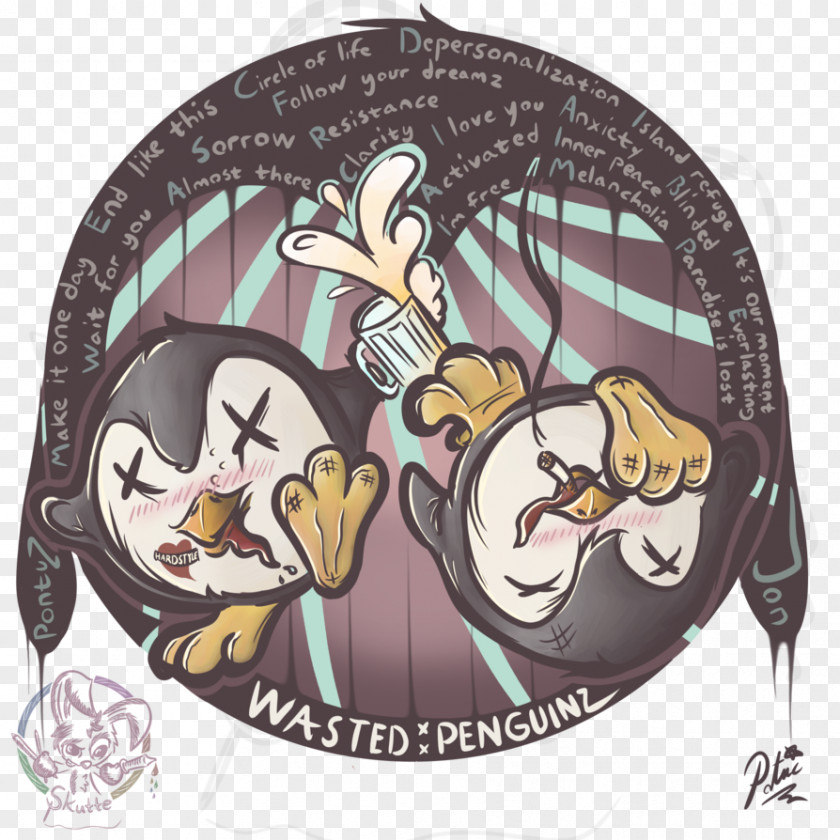 Wasted Penguinz Heaven Drawing Art Music PNG Music, defqon clipart PNG