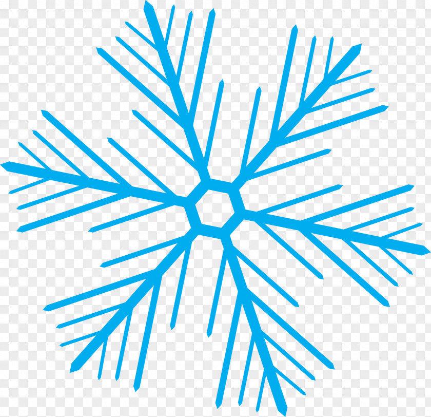 Blue Snowflake Pattern Hexagon Clip Art PNG