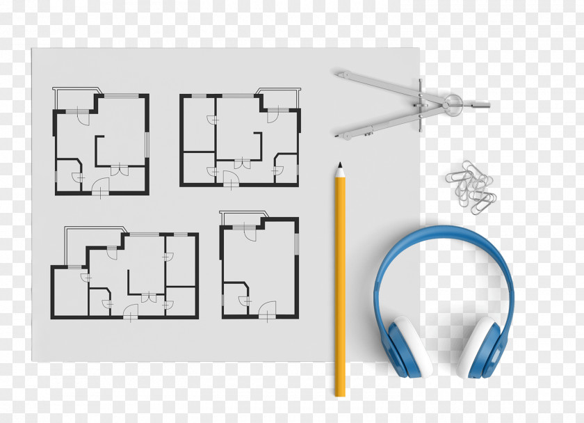 Building Architectural Plan Floor Architecture Vector Graphics Illustration PNG