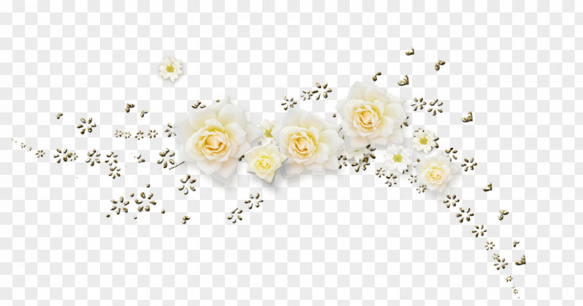 Glitter Flower Gold PNG