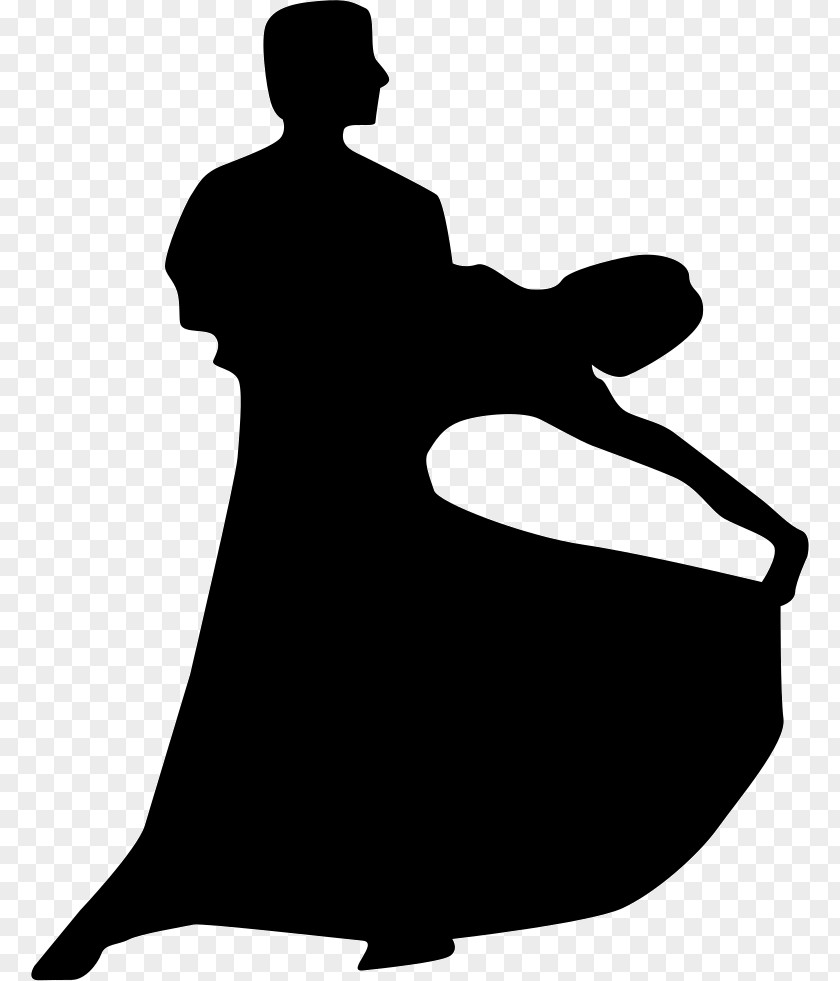 Silhouette Ballroom Dance Woman PNG