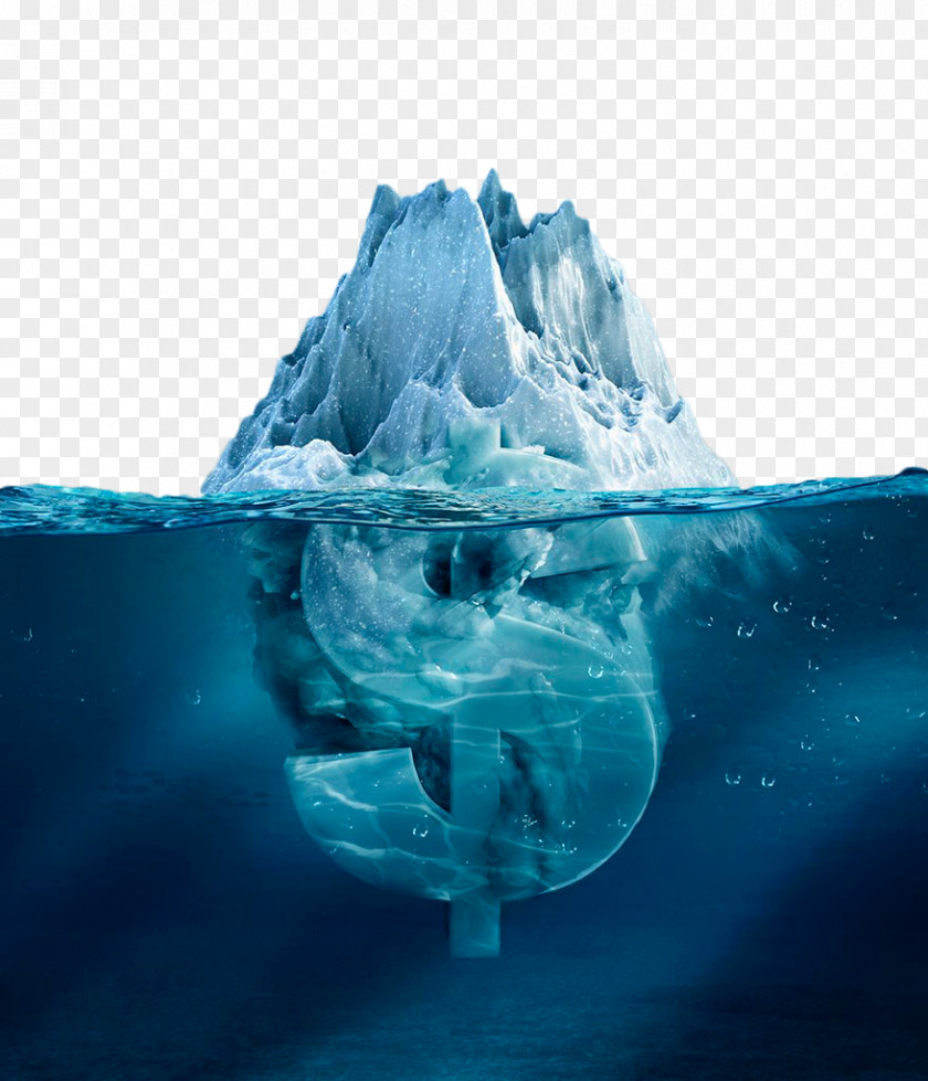 Creative Iceberg Currency Symbol Stock Photography PNG