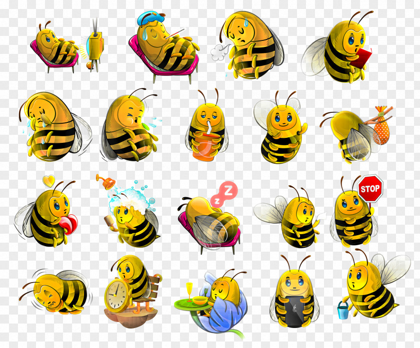 Cute Bee Icon PNG