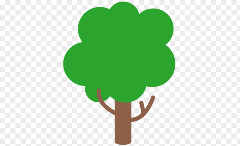 Deciduous Tree Emoji Text Messaging SMS PNG