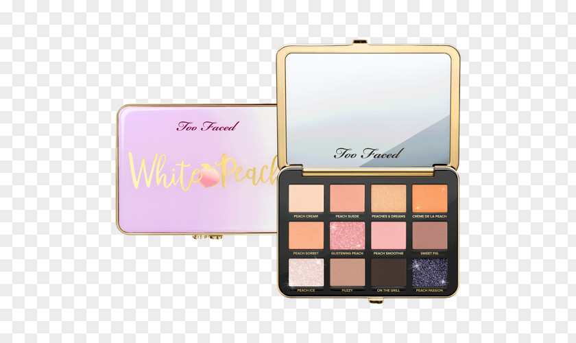 Peach Too Faced White Chocolate Chip Eye Shadow Palette Sweet Gold PNG