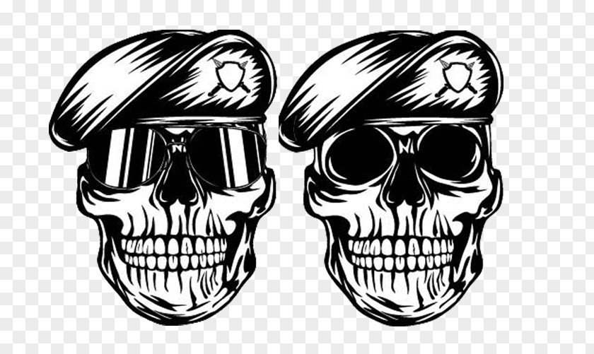 Skull POLICE OFFICER Beret Stock Photography Royalty-free PNG