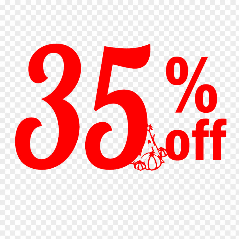 Thanksgiving Sale 35% Off Discount Tag. PNG