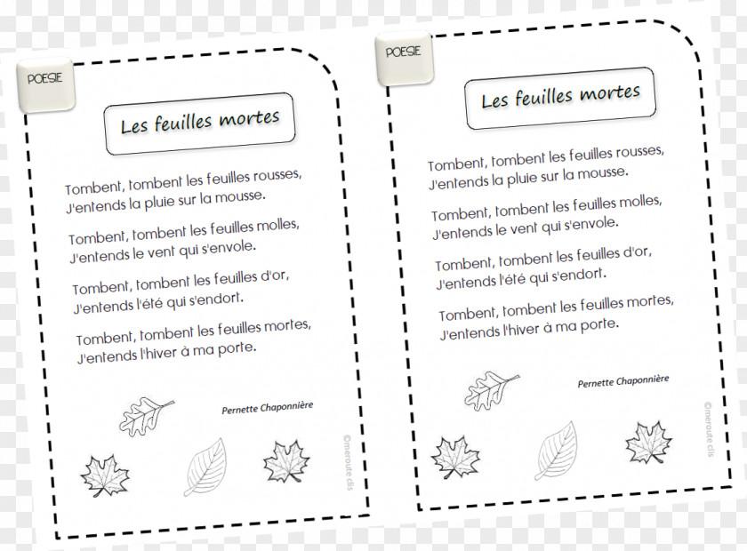 Autumn Document Poetry Text Classe Pour L'inclusion Scolaire Season PNG