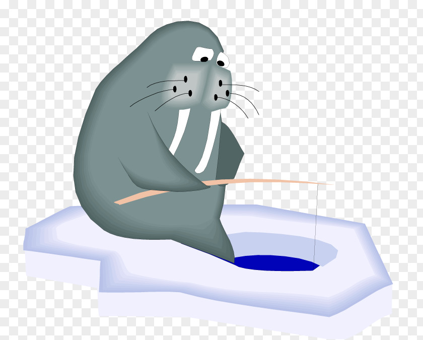 Walrus Pictures Cartoon Ice Fishing Animation Clip Art PNG