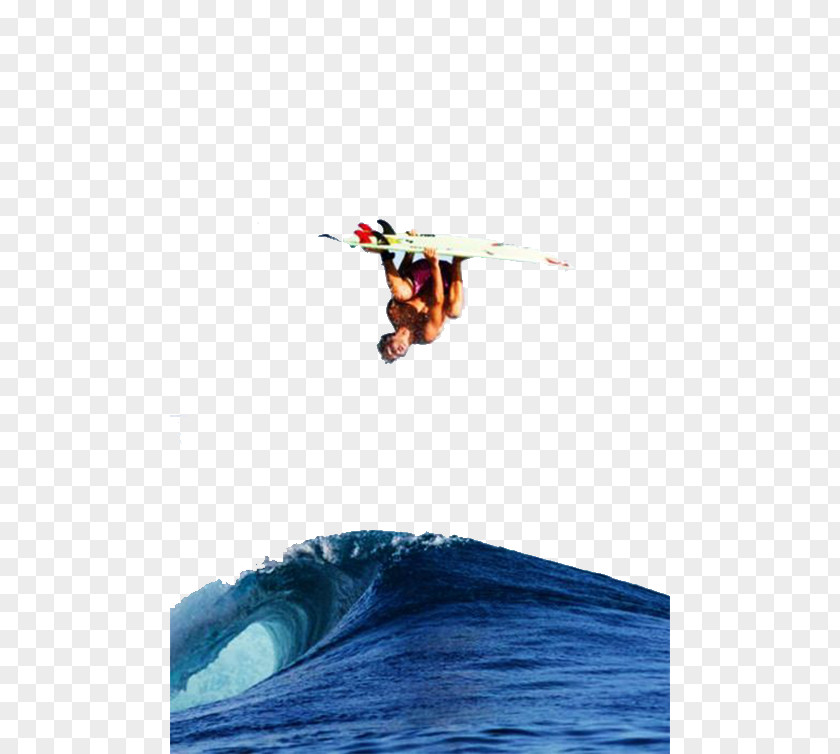 Man Surfing And Rolling Big Wave Surfboard Standup Paddleboarding PNG