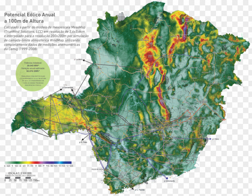 Map Renewable Energy Wind Power Natural Resource PNG