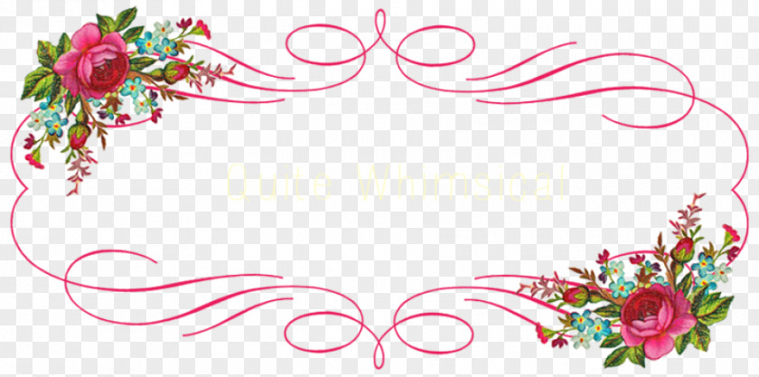 Paper Floral Design Label Clip Art PNG
