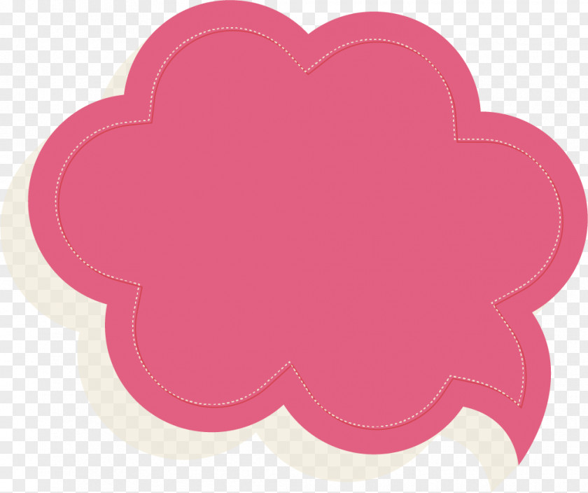 Vector Color Paper Language Pink Bubble Cloud Shape Heart Petal Pattern PNG